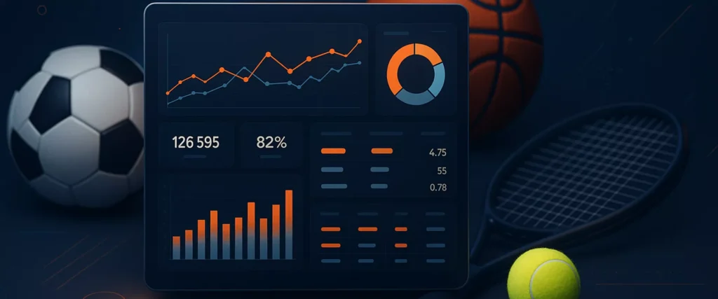 Professionelle Sportwetten Strategien Dashboard mit Analyse-Tools und Statistiken für systematischen Erfolg